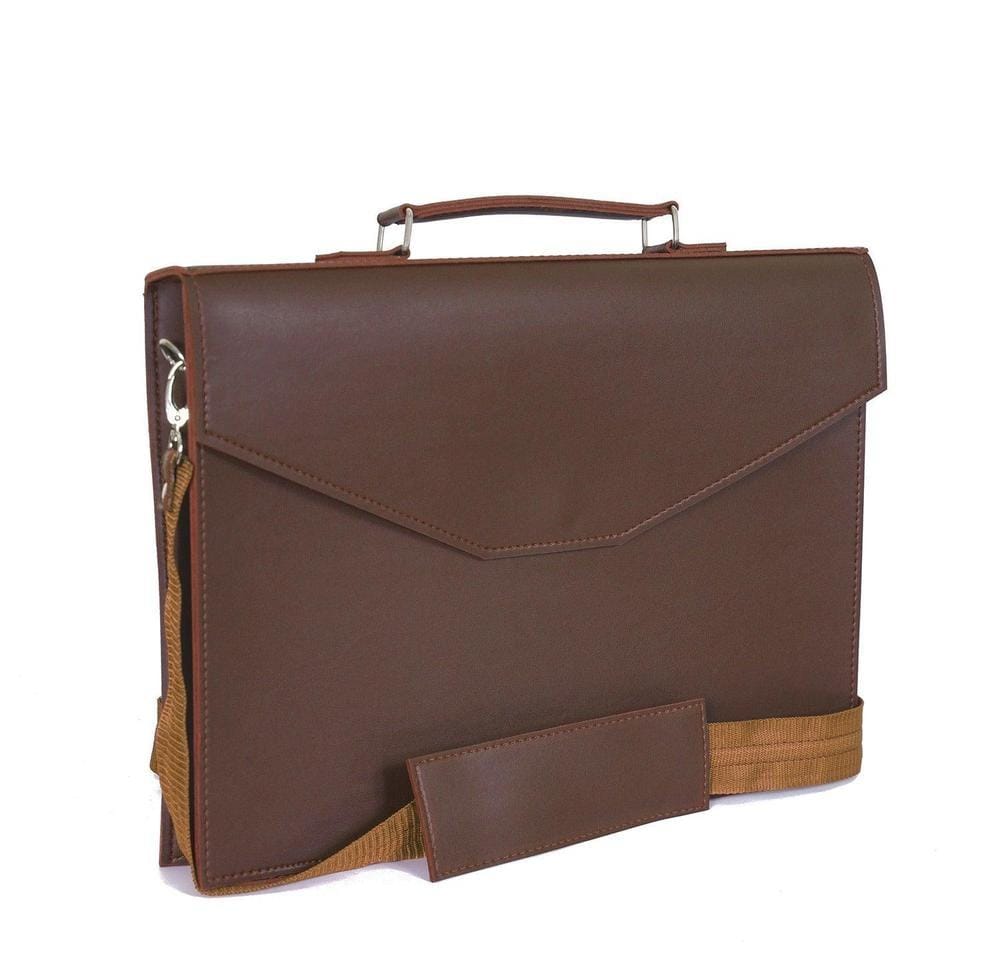 Brooks Synthetic Leather Laptop Bag Brown
